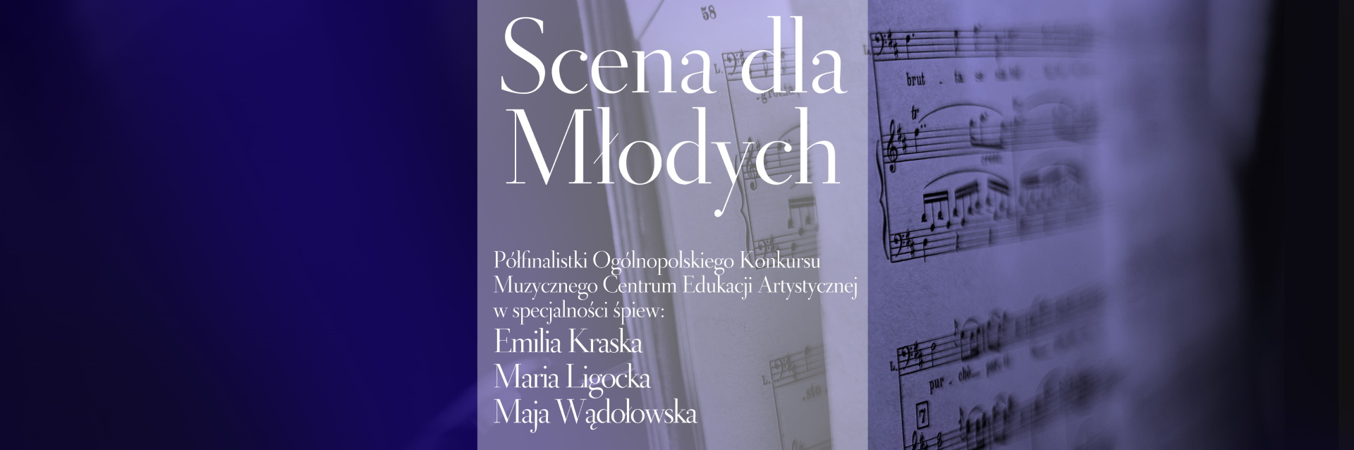 Plakat zapraszający w poniedziałek 12 czerwca 2023 r. do Olsztyna na koncert "Scena dla Młodych" Filharmonia Olsztyn 2023.