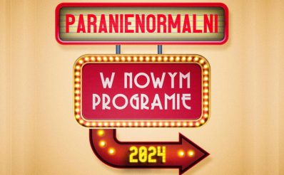 Plakat zapraszający w sobotę 20 kwietnia 2024 r. do Braniewa na występ Kabaretu Paranienormalni Braniewo 2024.