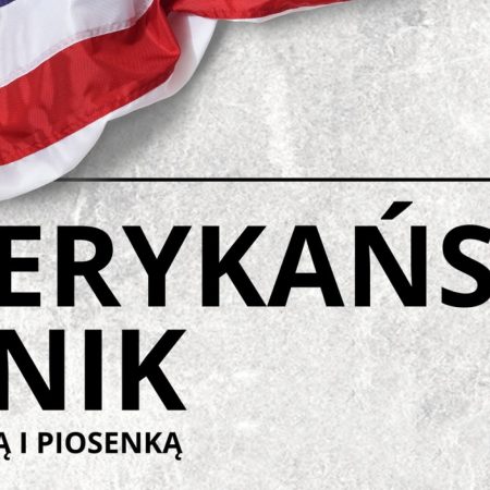 Plakat zapraszający we wtorek 4 lipca 2023 r. do Olsztyna na Amerykański Piknik z Literaturą i Piosenką - Biblioteka Olsztyn 2023.