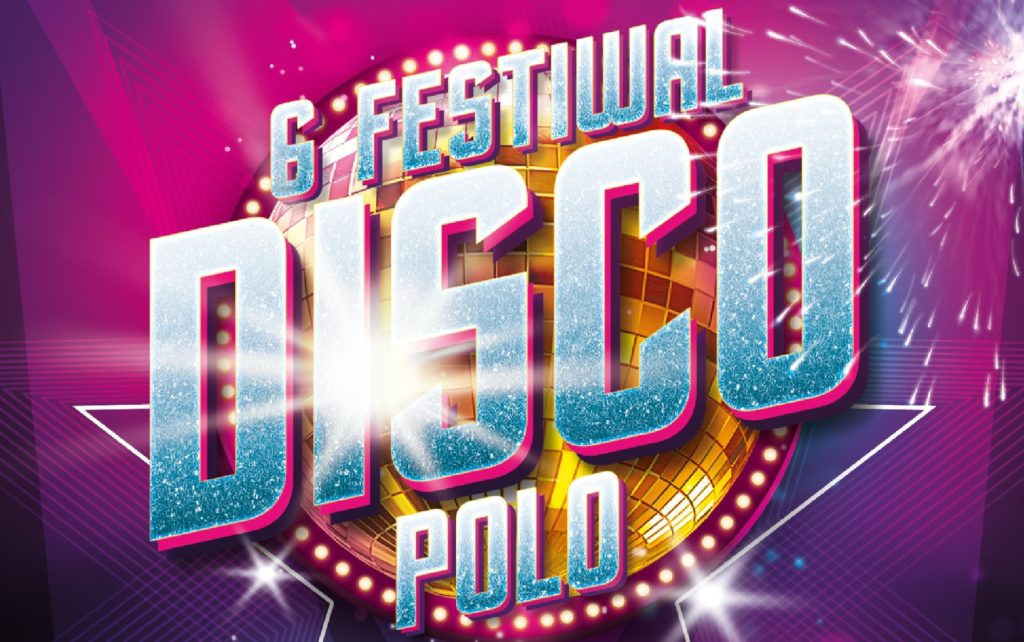 Plakat zapraszający w sobotę 26 sierpnia 2023 r. do Biskupca na 6. edycję Festiwalu Disco Polo Biskupiec 2023.