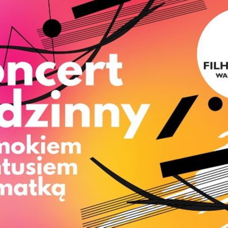 Plakat zapraszający do Olsztyna na koncert rodzinny ze Smokiem Kwintusiem i Fermatką – "Dźwieki z plecaka" Filharmonia Olsztyn 2023.