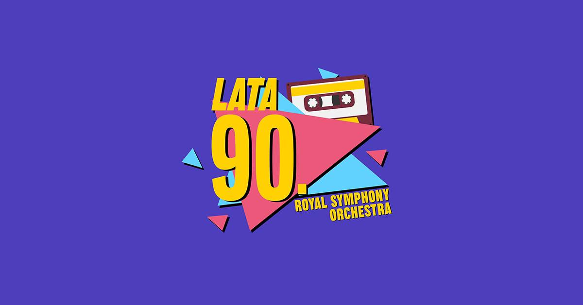 Plakat zapraszający do Olsztyna na koncert "Lata 90." Hala Urania Olsztyn 2024.