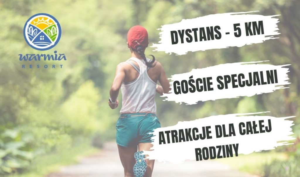 Plakat zapraszający do miejscowości Woryty k. Gietrzwałdu na Bieg Charytatywny Resort Paka Run 2024 Woryty.. 