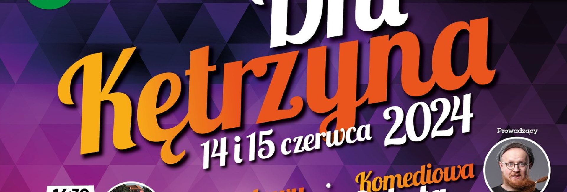 Plakat zapraszający w dniach 14-15 czerwca 2024 r. do Kętrzyna na coroczne święto miasta Dni Kętrzyna 2024.