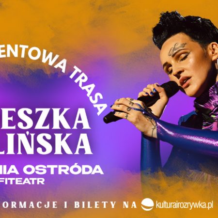 Plakat zapraszający w czwartek 15 sierpnia 2024 r. do Ostródy na koncert Agnieszka Chylińska “Letnia Diamentowa Trasa” Ostróda 2024.