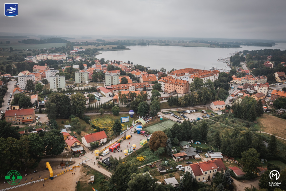 Zdjęcie zapraszające na zawody Łaciate Mazury MTB Ryn.    