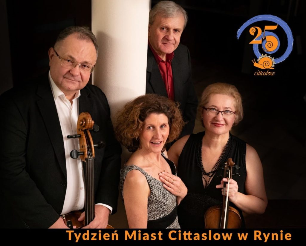 Plakat zapraszający w dniach 23-29 września 2024 r. do Rynu na Tydzień Miast Cittaslow w Rynie 2024.