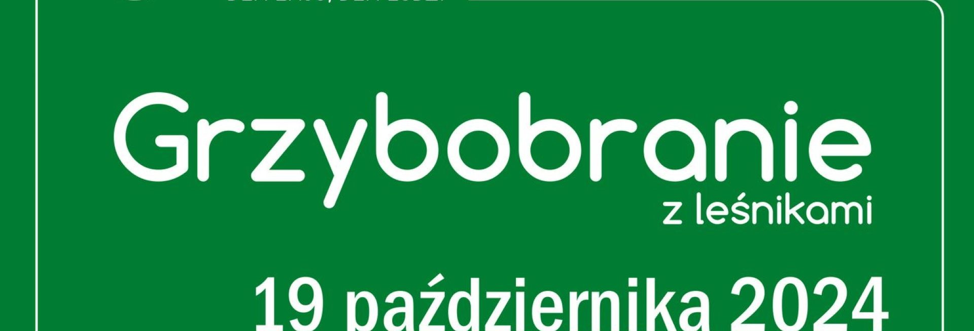 Plakat zapraszający w sobotę 19 października 2024 r. na Grzybobranie z leśnikami Nadleśnictwo Elbląg 2024.