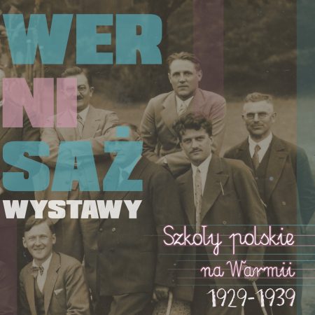 Plakat zapraszający w poniedziałek 14 października 2024 r. do Stawigudy na Wernisaż i prelekcję "Szkoły polskie na Warmii w latach 1929-1939" Stawiguda 2024.