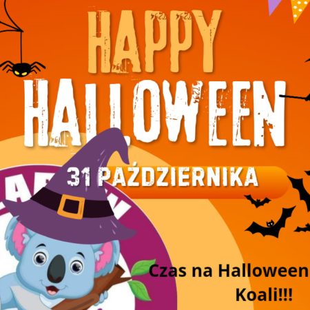 Plakat zapraszający w czwartek 31 października 2024 r. do Szczytna na Halloween Party w Koali Szczytno 2024. 