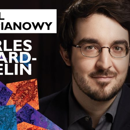 Plakat zapraszający w piątek 15 listopada 2024 r. do Olsztyna na recital fortepianowy Charles Richard-Hamelin (Kanada) Filharmonia Olsztyn 2024.