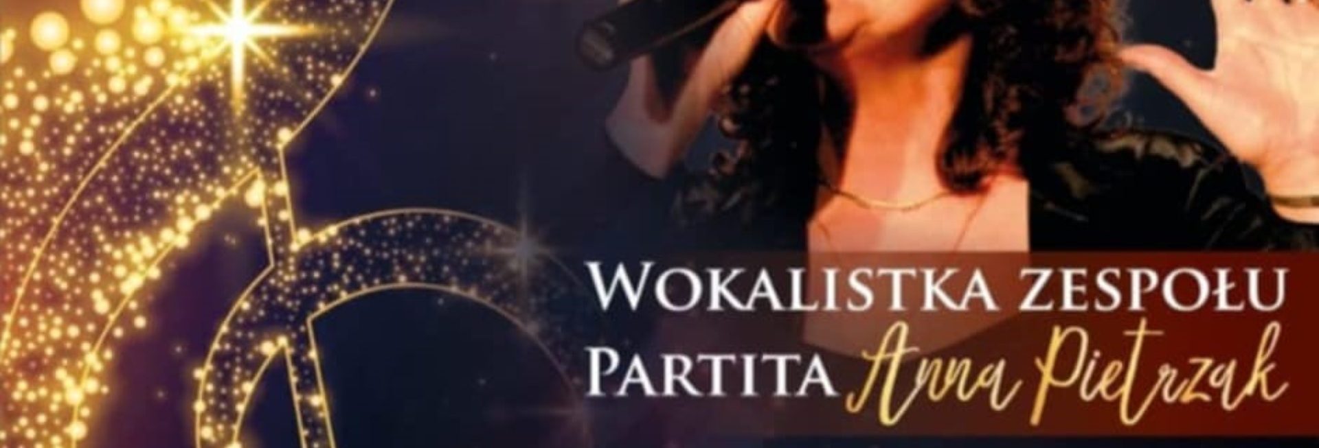 Plakat zapraszający w niedzielę 5 stycznia 2025 r. do miejscowości Krosno k. Ornety na koncert kolęd - wokalistka zespołu Partita "Anna Pietrzak" Sanktuarium Krosno 2025.