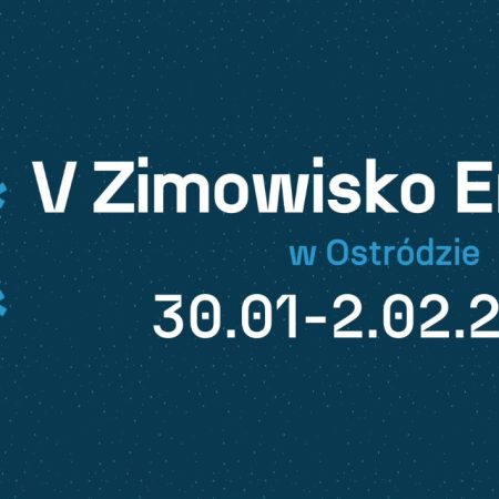 Plakat zapraszający w dniach od 30 stycznia do 2 lutego 2025 r. do Ostródy na 5. edycję Zimowisko Enklawy! Ostróda 2025.