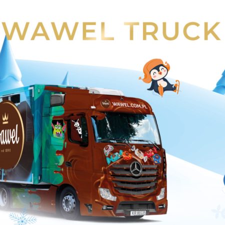 Plakat zapraszający na Świąteczny Konwój Radia Zet WAWEL TRUCK.