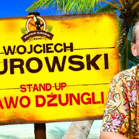 Plakat zapraszający na Stand-up Wojciech Cejrowski – “Prawo Dżungli” 2025.