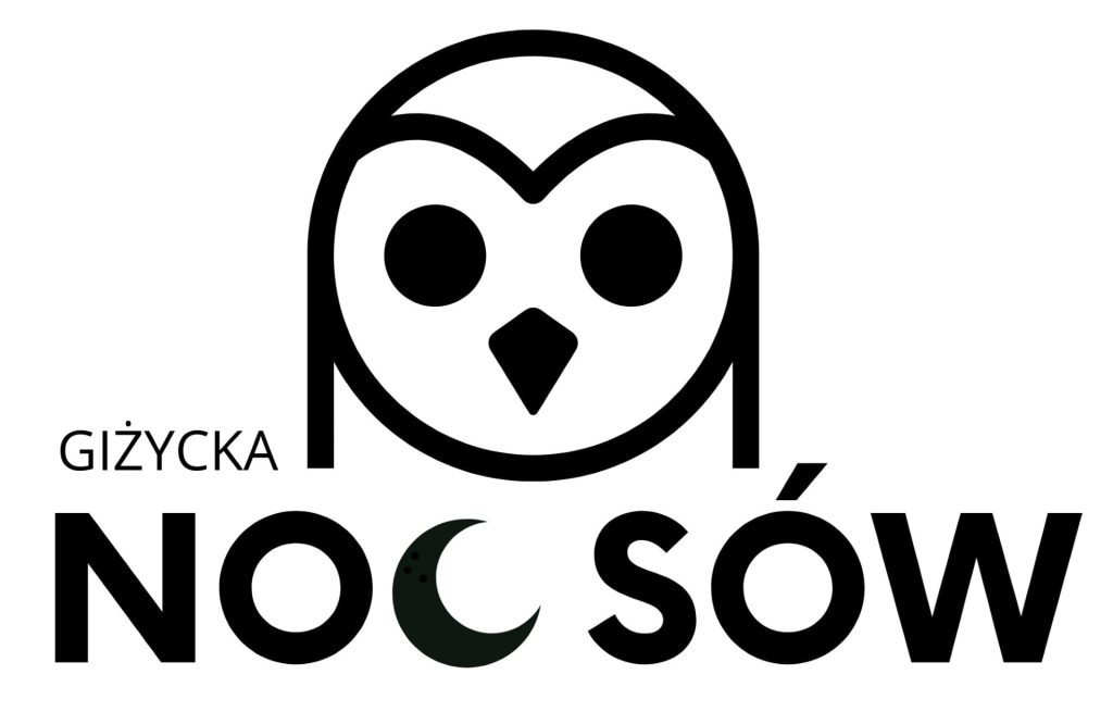 Plakat zapraszający w piątek 14 marca 2025 r. do Giżycka na Giżycką Noc Sów 2025.