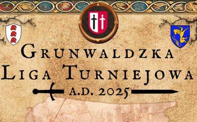 Plakat zapraszający na Grunwaldzką Ligę Turniejową 2025.