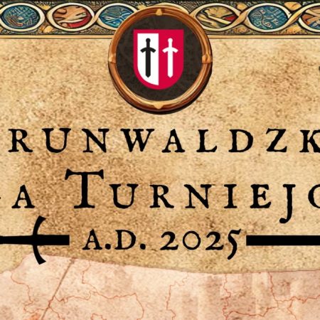 Plakat zapraszający na Grunwaldzką Ligę Turniejową 2025.