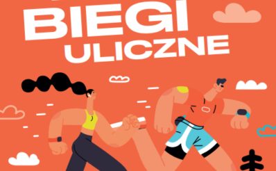 Plakat zapraszający w sobotę 10 maja 2025 r. do Ostródy na 35. edycję Ostródzkich Biegów Ulicznych - Memoriał Im. Zdzisława Krzyszkowiaka Ostróda 2025.