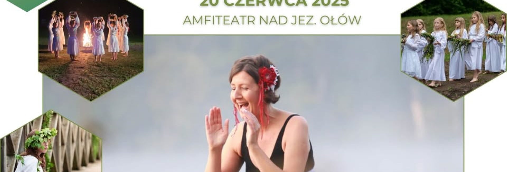 Plakat zapraszający w piątek 20 czerwca 2025 r. do Rynu na Noc Świętojańską Ryn 2025.