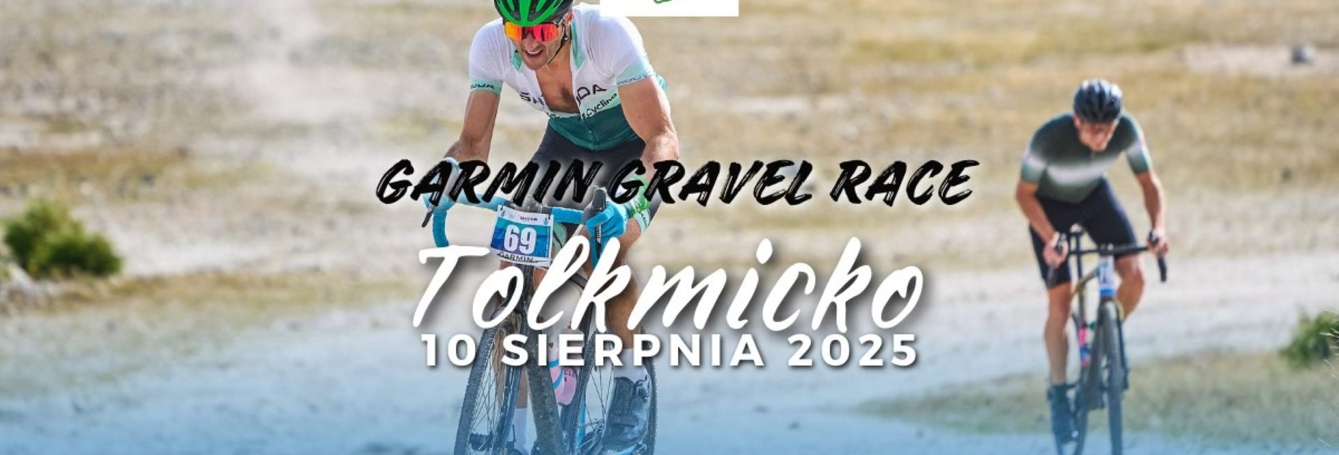 Plakat zapraszający w niedzielę 10 sierpnia 2025 r. do Tolkmicka na kolejna edycję Wyścigu Garmin Gravel Race Tolkmicko 2025. 