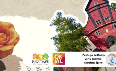 Plakat zapraszający w dniach od 30 kwietnia do 1 maja 2025 r. do Bisztynka na Dni Bisztynka "640 lat Bisztynka" Bisztynek 2025.