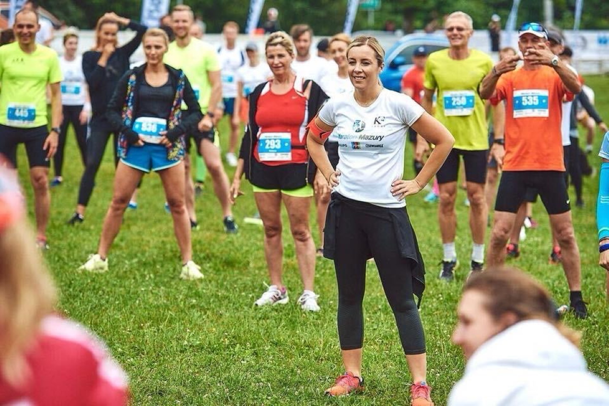 Zdjęcie zapraszające do Gałkowa na kolejną edycję Maratonu Mazury i Biegu Szlakiem Krutyni Gałkowo.