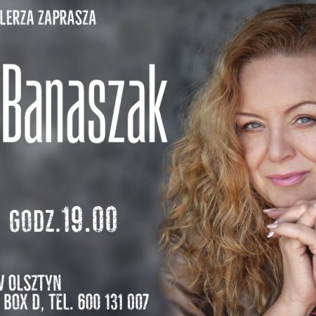 Plakat zapraszający w sobotę 12 kwietnia 2025 r. do Olsztyna na Koncert Hanna Banaszak - Scena Mirka Mastalerza Olsztyn 2025.