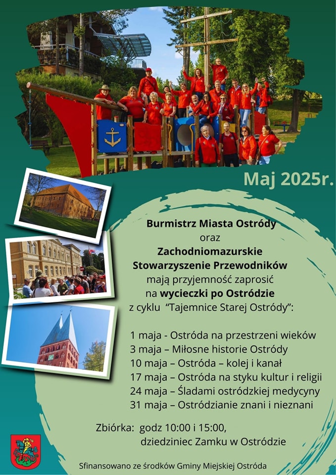 Zdjęcie zapraszające do Ostródy na wycieczki po Ostródzie "Tajemnice Starej Ostródy" Ostróda 2025.
