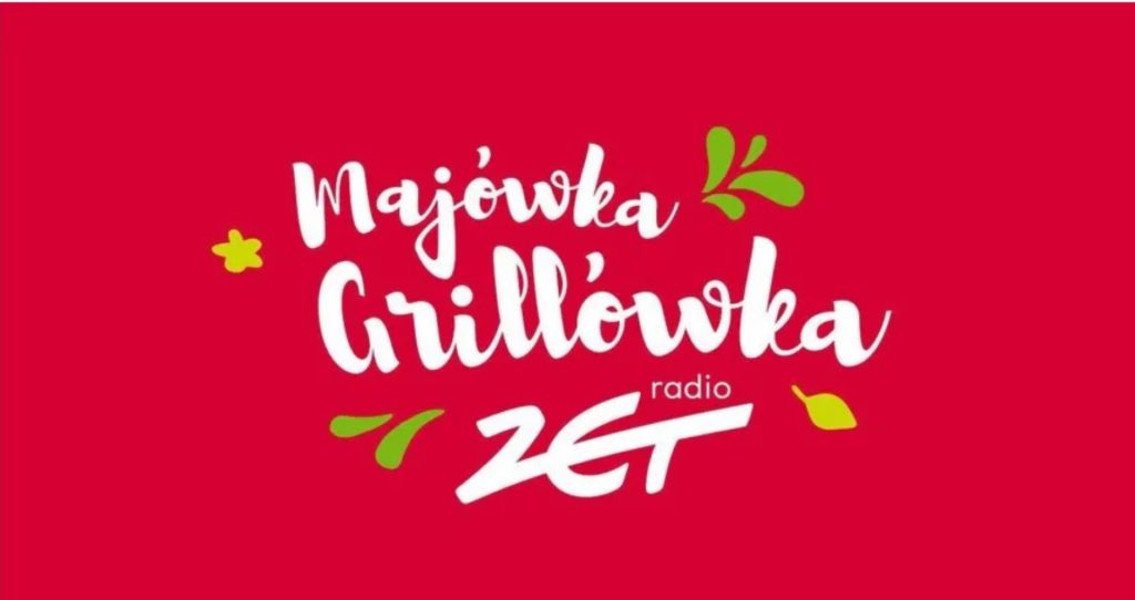 Plakat zapraszający na Majówkę-Grillówkę Radia ZET na Mazurach 2025.