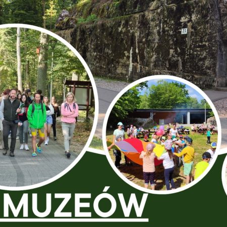Plakat zapraszający w sobotę 17 maja 2025 r. do Wilczego Szańca w Gierłoży na Noc Muzeów "Wilczy Szaniec" Gierłoż 2025.