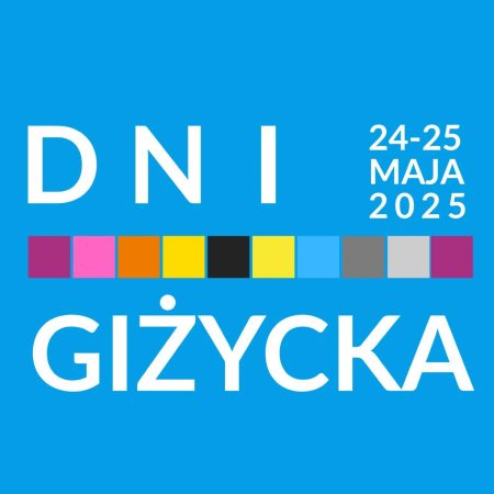 Plakat zapraszający w dniach 24-25 maja 2025 r. do Giżycka na Dni Giżycka 2025.
