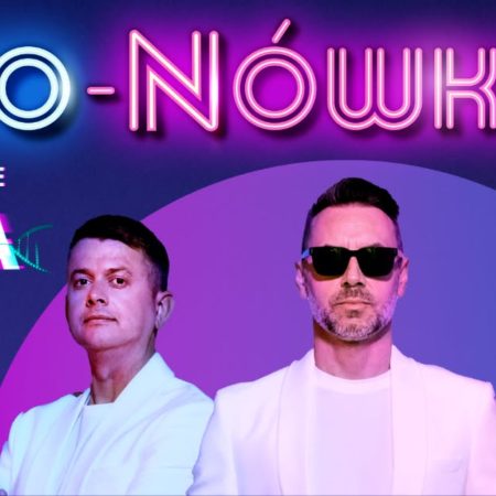 Plakat zapraszający na występ kabaretu NEONÓWKA w nowym programie "Pokolenie DNA."