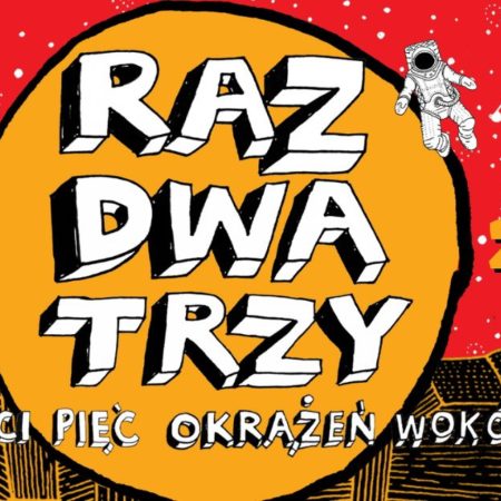 Plakat zapraszający w piątek 25 lipca 2025 r. do Reszla na koncert jubileuszowy zespołu Raz Dwa Trzy... "dziesięć pięć okrążeń wokół słońca" Zamek Reszel 2025.