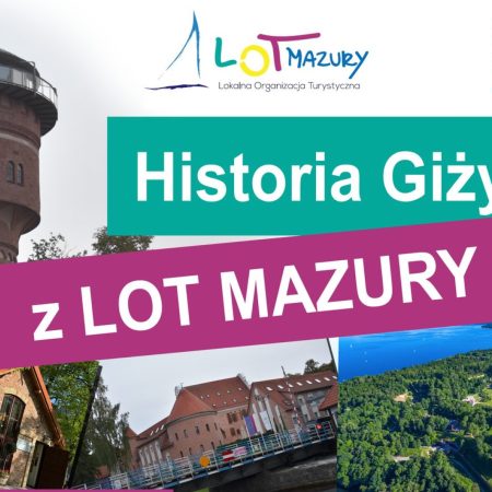 Plakat zapraszający do Giżycka na wtorkowe i czwartkowe wycieczki po Giżycku - Zwiedzanie Giżycka i Twierdzy Boyen Giżycko 2025.