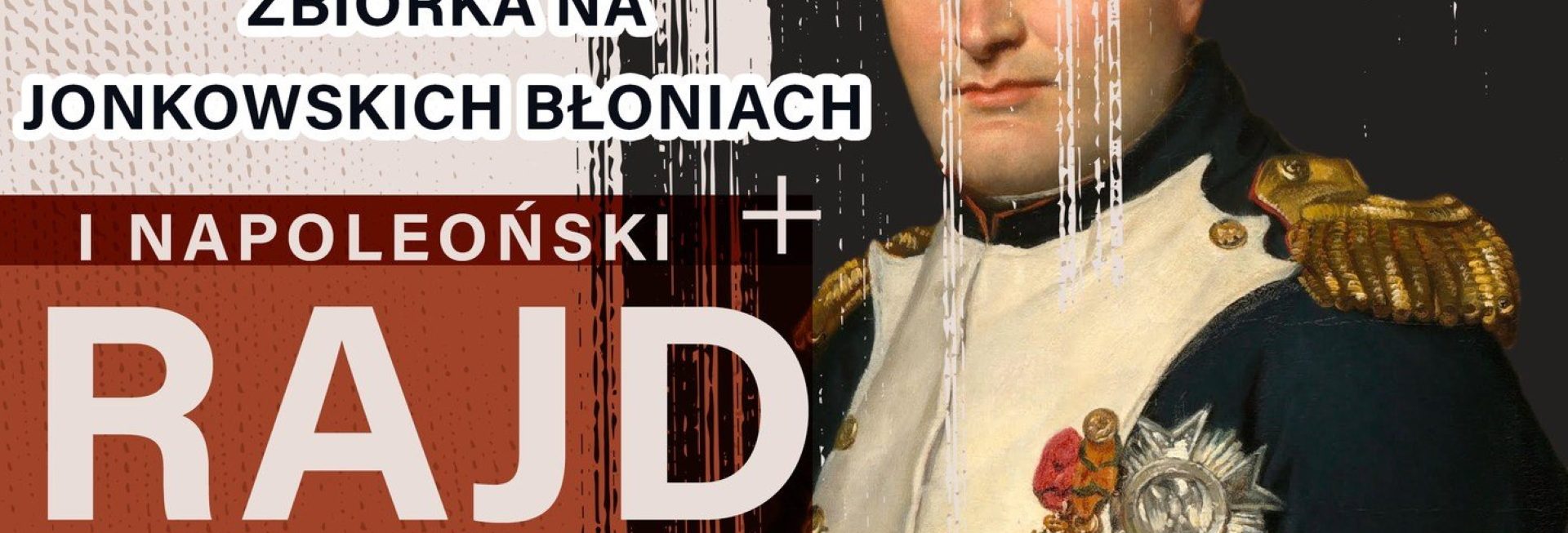 Plakat zapraszający w sobotę 28 czerwca 2025 r. do Jonkowa na Napoleoński Rajd Rowerowy – Jonkowo 2025.