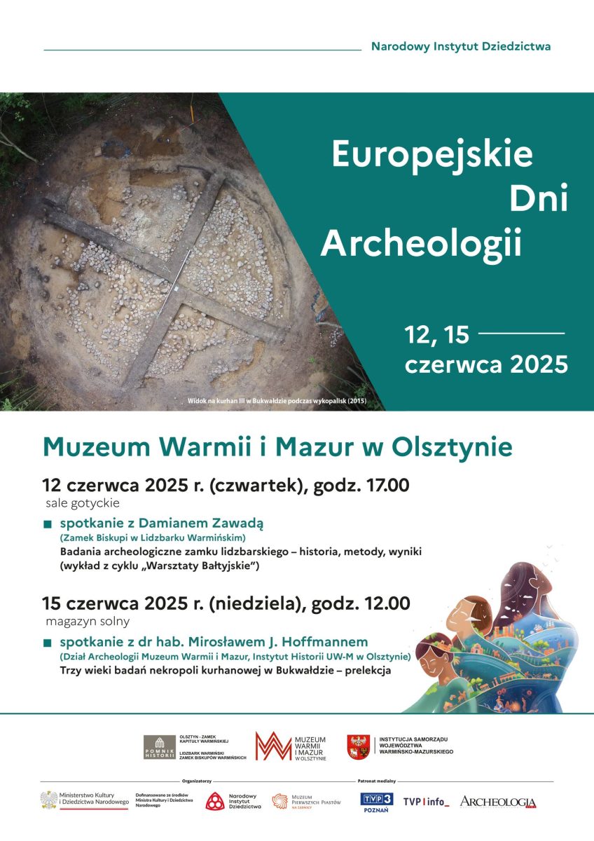 Plakat zapraszający na Europejskie Dni Archeologii 2025.