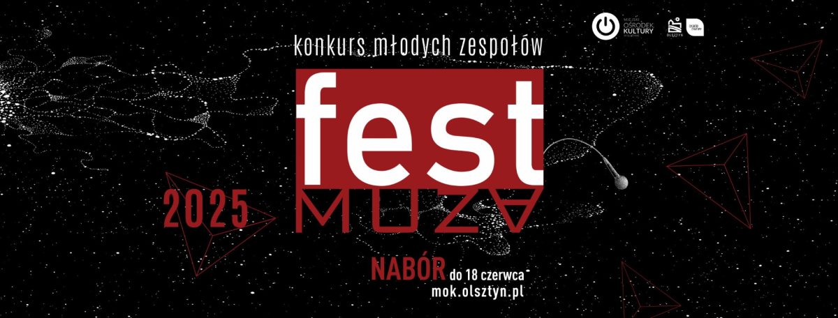 Plakat zapraszający w niedzielę 6 lipca 2025 r. do Olsztyna na Fest Muza Koncert Finałowy Olsztyn 2025.