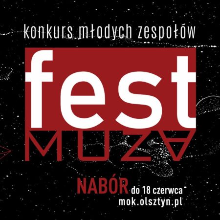 Plakat zapraszający w niedzielę 6 lipca 2025 r. do Olsztyna na Fest Muza Koncert Finałowy Olsztyn 2025.