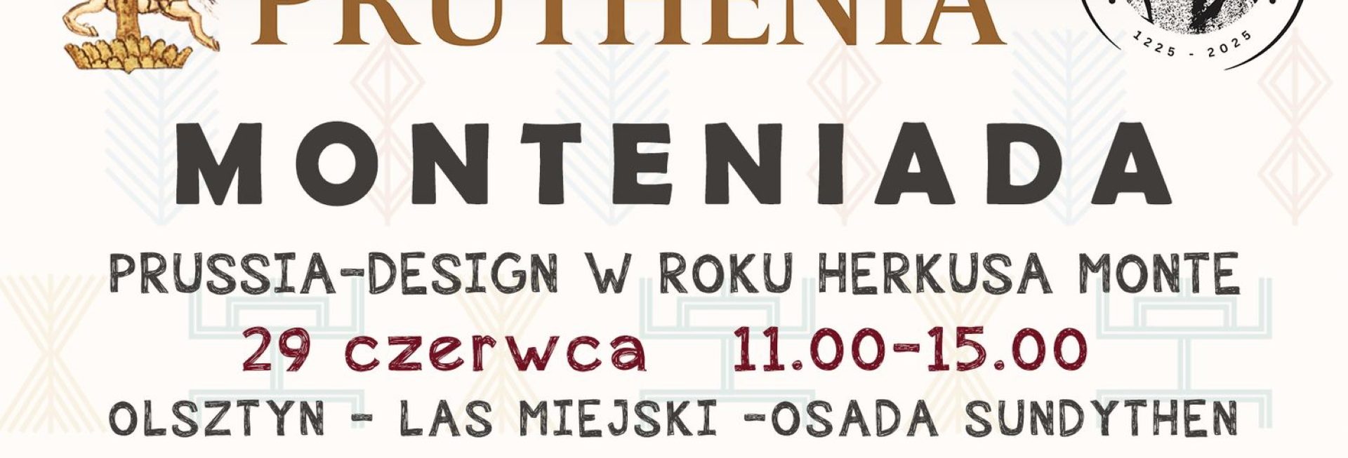 Plakat zapraszający w niedzielę 29 czerwca 2025 r. do Olsztyna na Piknik "Kanikułówka" z Herkusem Monte Olsztyn 2025.
