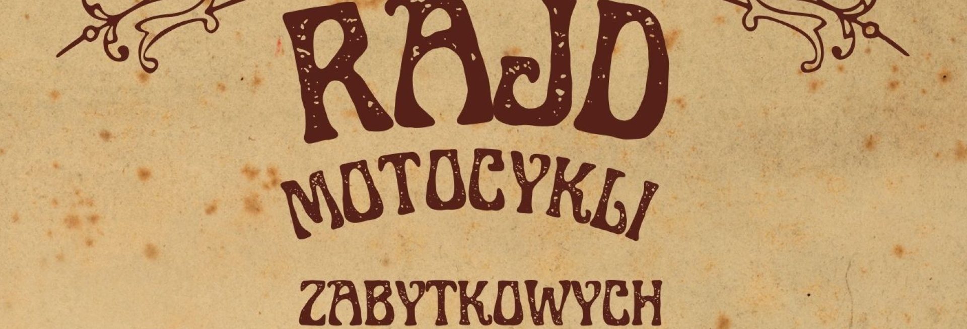 Plakat zapraszający w sobotę 5 lipca 2025 r. do Pisza na Rajd Motocykli Zabytkowych Pisz 2025.