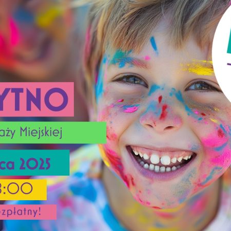 Plakat zapraszający w piątek 27 czerwca 2025 r. do Szczytna na Dzień Kolorów - Holi Day Szczytno 2025.