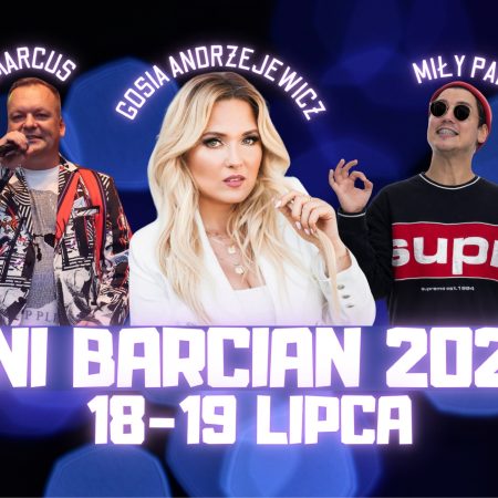 Plakat zapraszający w dniach 18-19 lipca 2025 r. do miejscowości Barciany na Dni Barcian 2025.