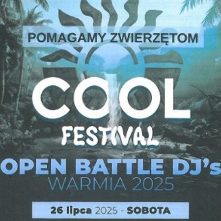 Plakat zapraszający w sobotę 26 lipca 2025 r. do Barczewa na Open Battle Dj's Warmia – vol 3 Barczewo 2025.
