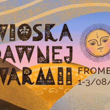 Plakat zapraszający w dniach 1-3 sierpnia 2025 r. do Fromborka na wydarzenie Wioska Dawnej Warmii Frombork 2025. 
