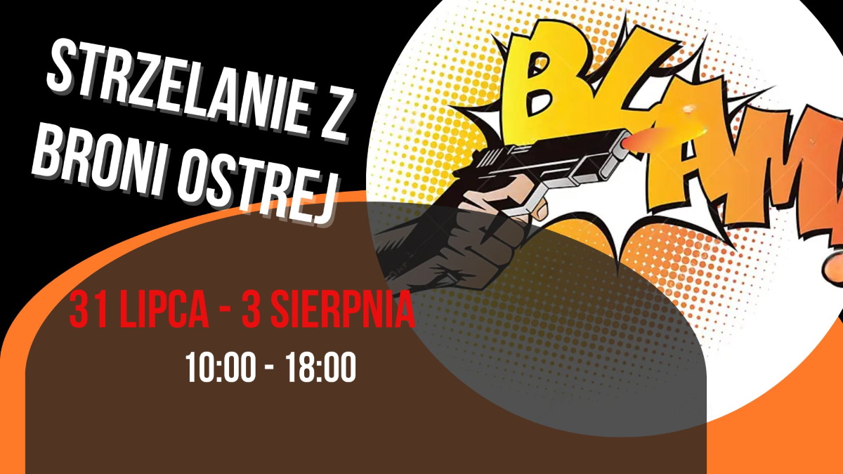 Plakat zapraszający w dniach od 31 lipca do 3 sierpnia 2025 r. do Giżycka na Piknik Strzelecki - Twierdza Boyen Giżycko 2025. 