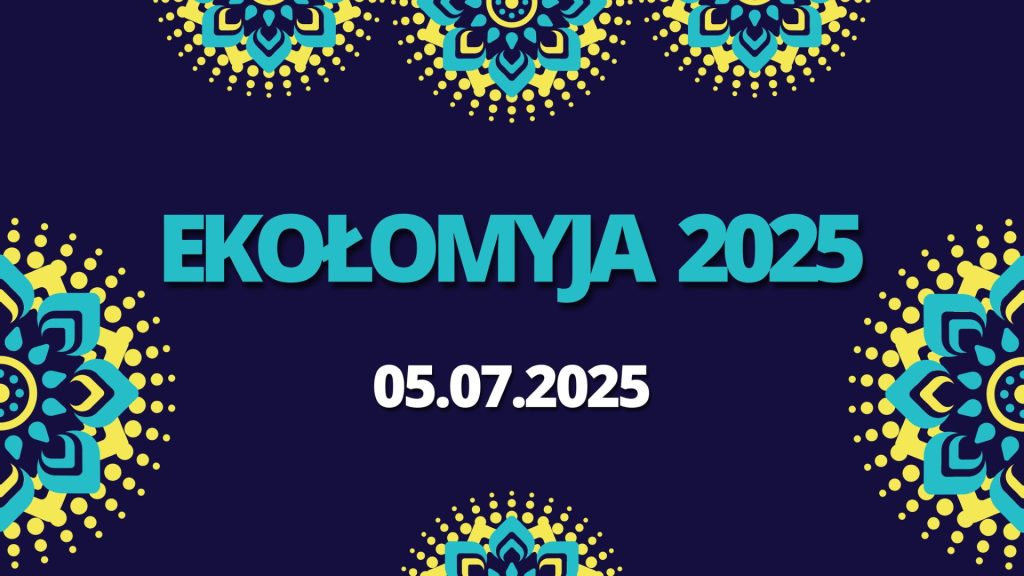 Plakat zapraszający w sobotę 5 lipca 2025 r. do Górowa Iławeckiego na Festiwal Kultury Ukraińskiej Ekołomyja Górowo Iławeckie 2025. 