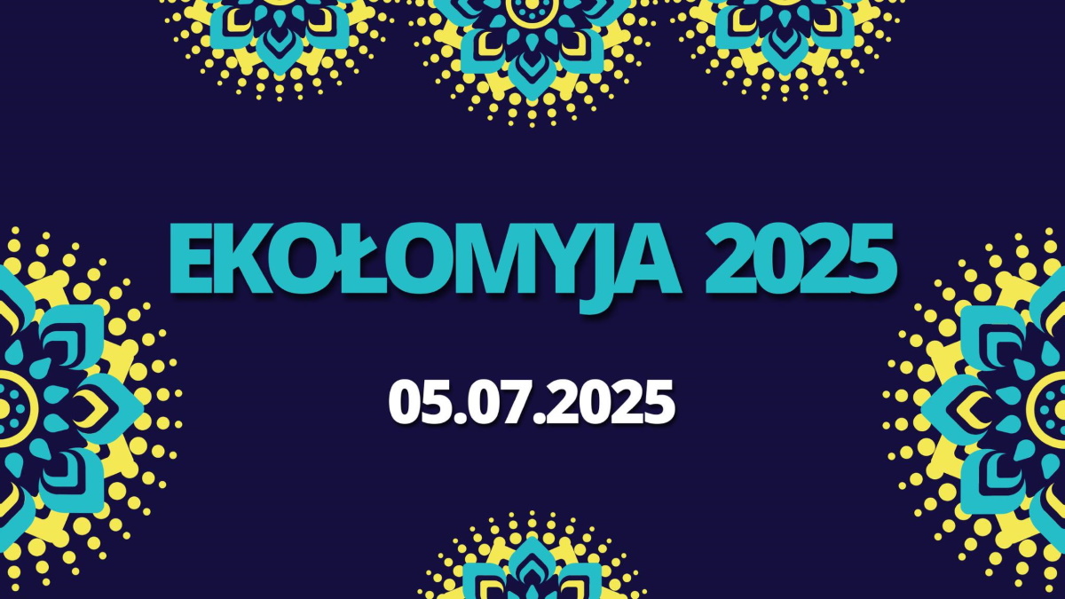 Plakat zapraszający w sobotę 5 lipca 2025 r. do Górowa Iławeckiego na Festiwal Kultury Ukraińskiej Ekołomyja Górowo Iławeckie 2025. 