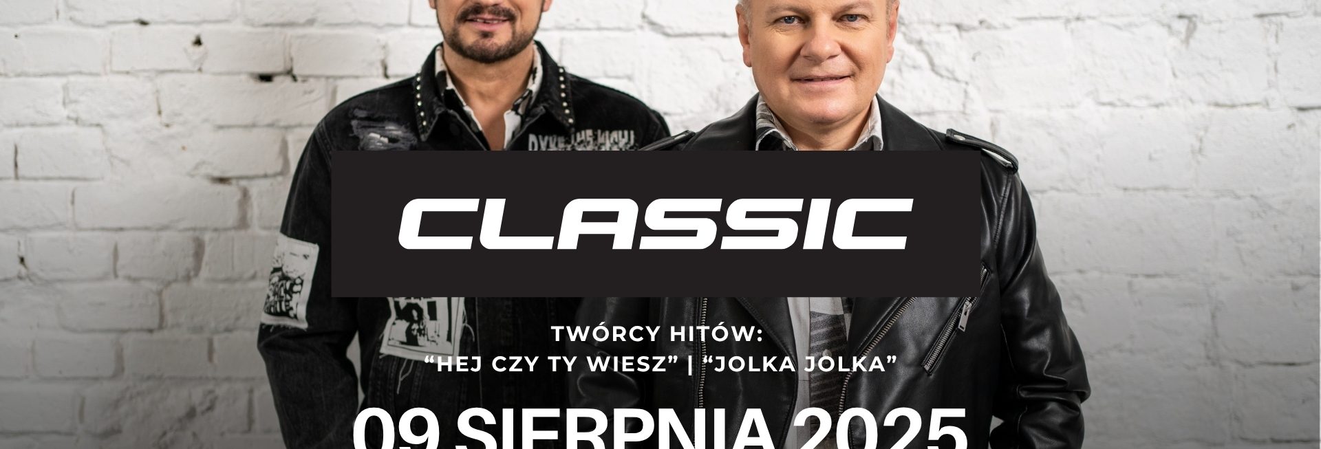 Plakat zapraszający w sobotę 9 sierpnia 2025 r. do Amfiteatru w Grunwaldzie na koncert zespołu Classic Grunwald 2025. 