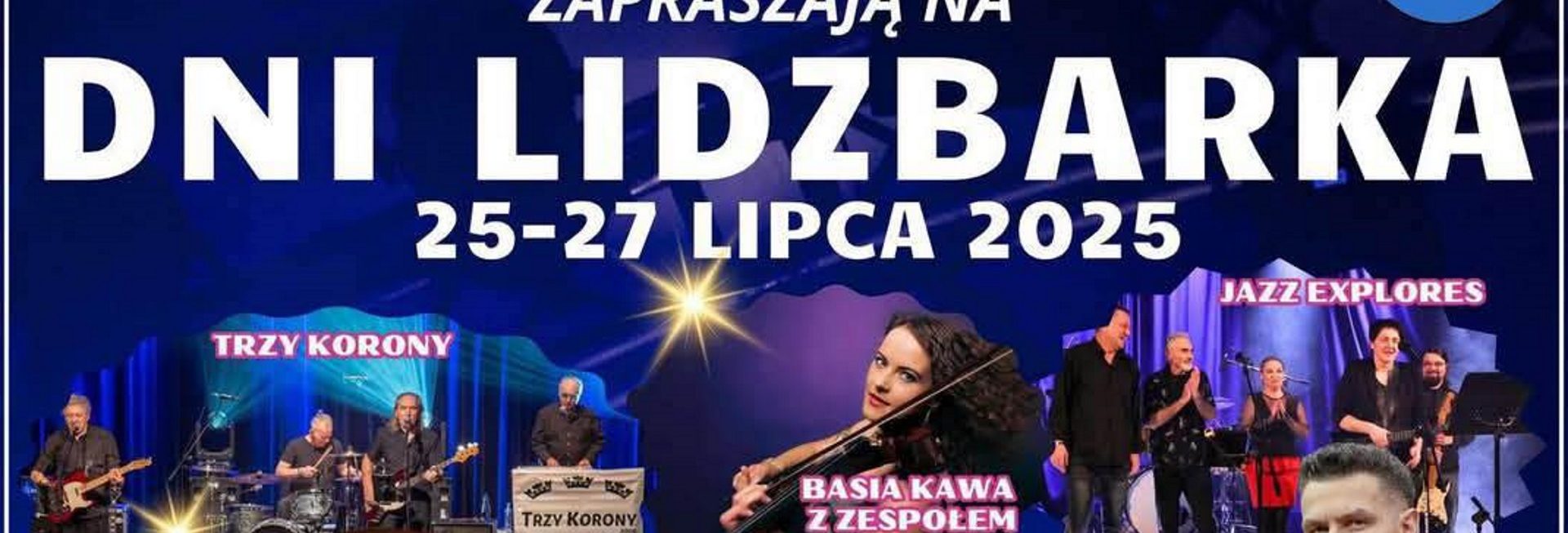 plakat zapraszający w dniach 25-27 lipca 2025 r. do Lidzbarka na Dni Lidzbarka 2025